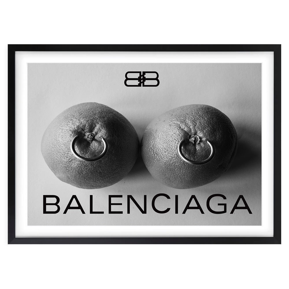 Balenciaga Oranges Large 105cm x 81cm Framed A1 Art Print