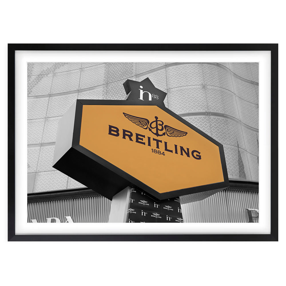 Breitling Sign Large 105cm x 81cm Framed A1 Art Print