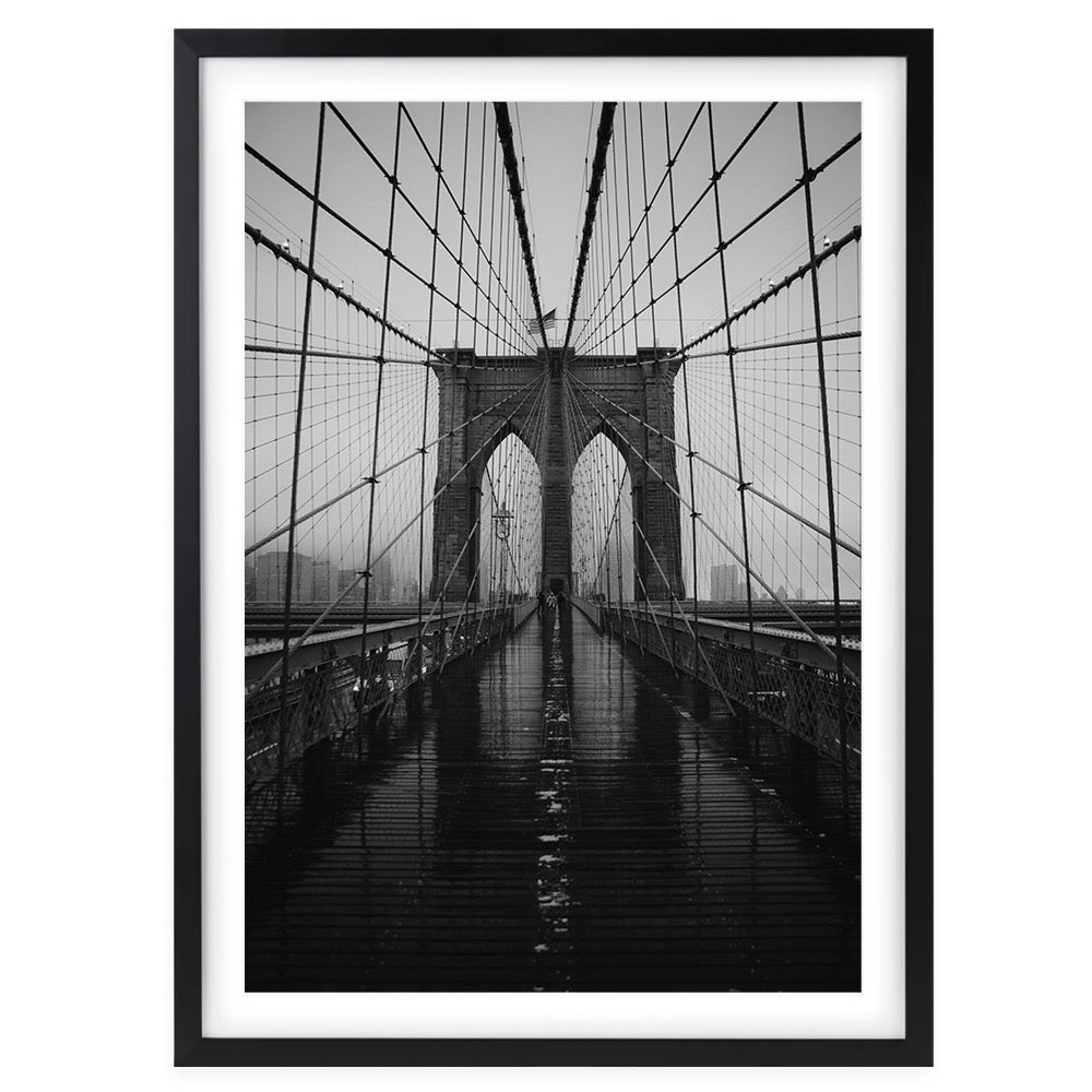 Brooklyn Bridge New York Large 105cm x 81cm Framed A1 Art Print