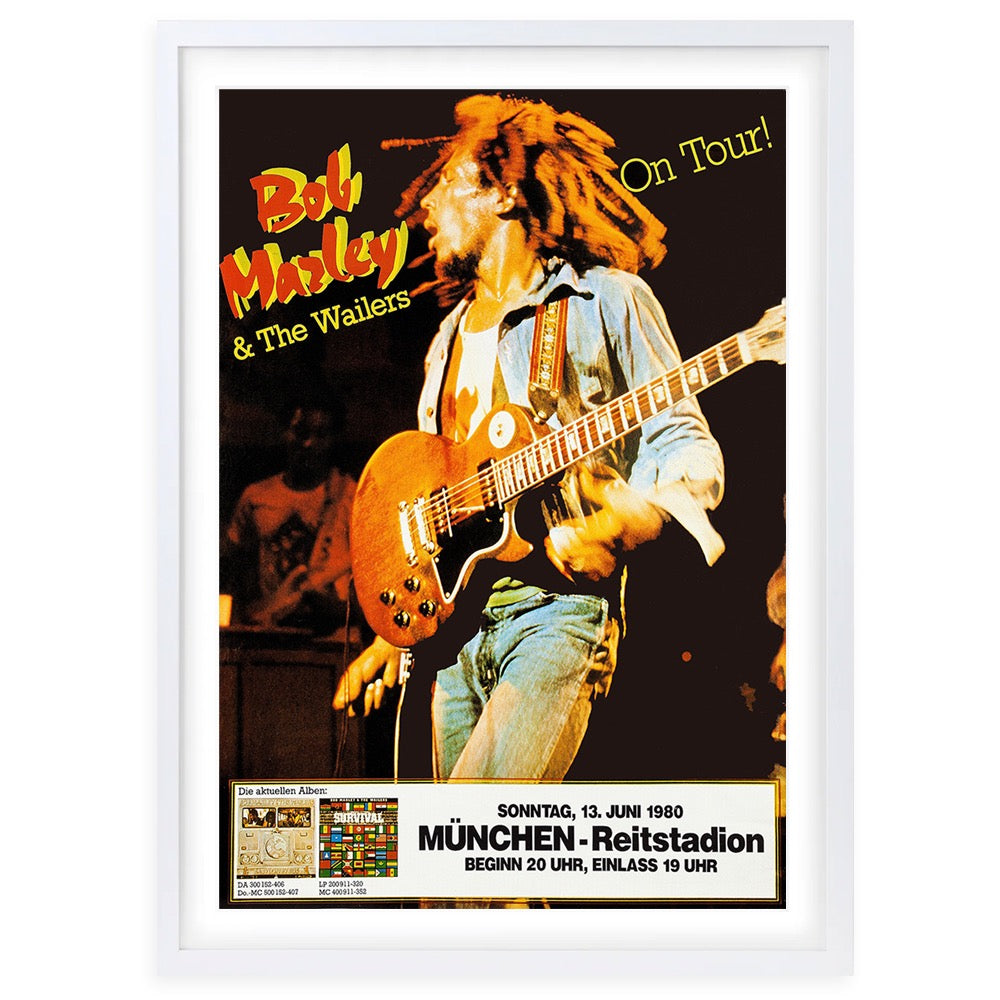 Bob Marley - German Tour - 1980 Large 105cm x 81cm Framed A1 Art Print