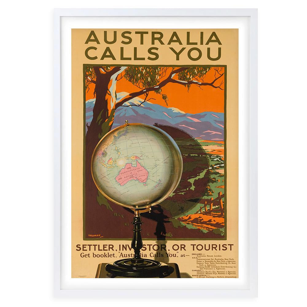 Australia Calls You Large 105cm x 81cm Framed A1 Art Print