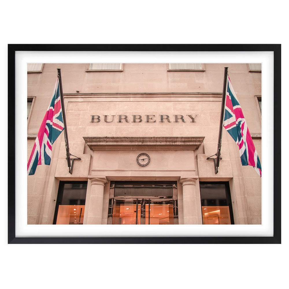 Burberry Store Large 105cm x 81cm Framed A1 Art Print