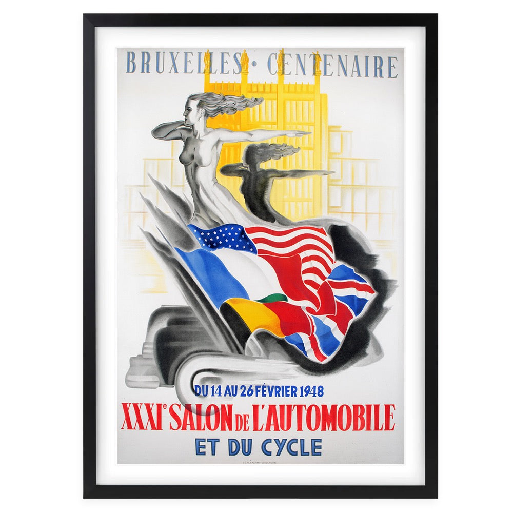 Bruxelles-Centenaire 1948 Large 105cm x 81cm Framed A1 Art Print