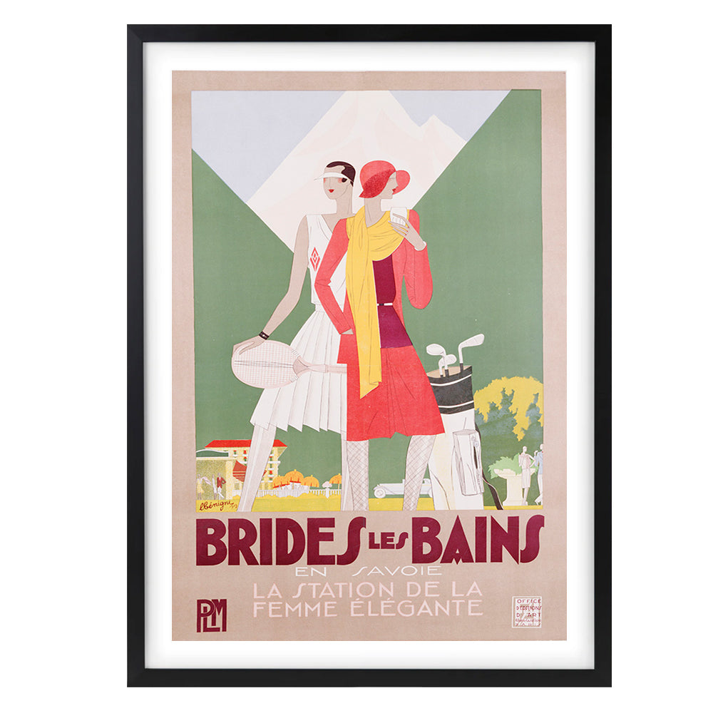 Brides Des Bains Large 105cm x 81cm Framed A1 Art Print