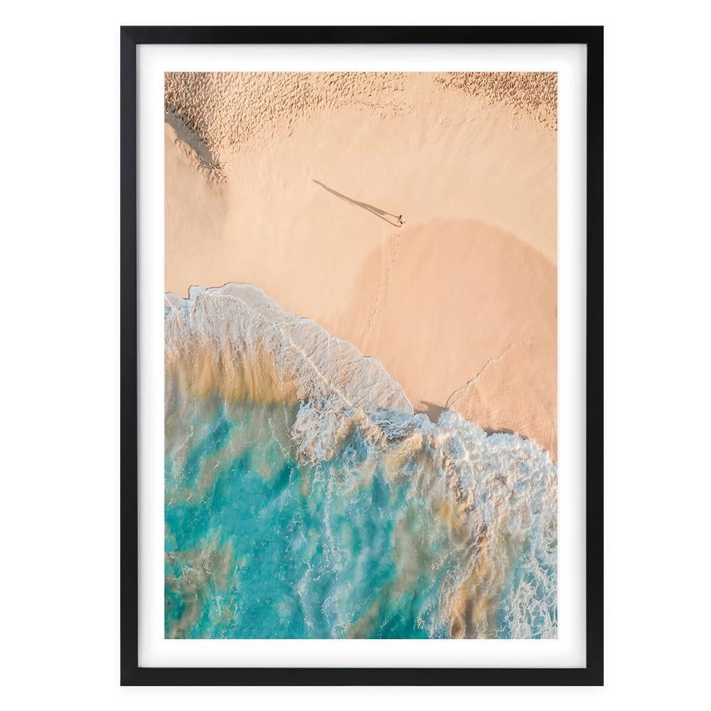 Aerial Beach View Large 105cm x 81cm Framed A1 Art Print