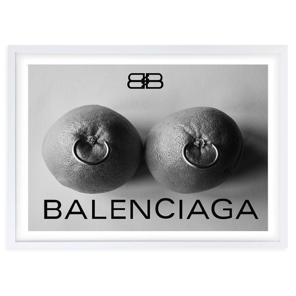 Balenciaga Oranges Large 105cm x 81cm Framed A1 Art Print