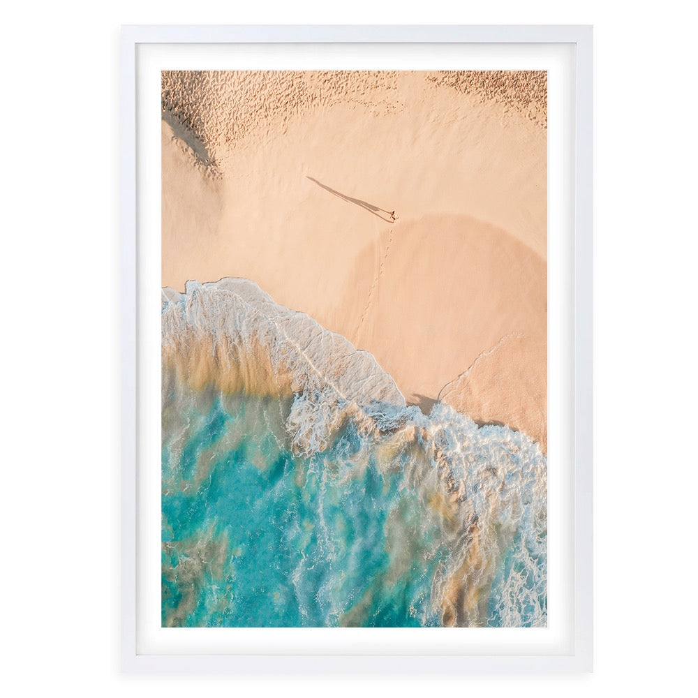 Aerial Beach View Large 105cm x 81cm Framed A1 Art Print