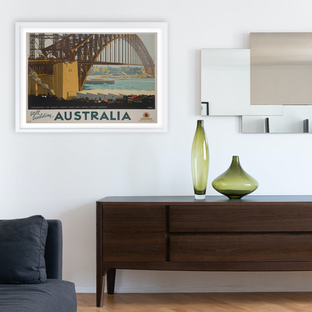 Australia Sydney Harbour Bridge Large 105cm x 81cm Framed A1 Art Print