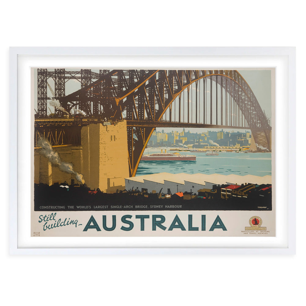 Australia Sydney Harbour Bridge Large 105cm x 81cm Framed A1 Art Print