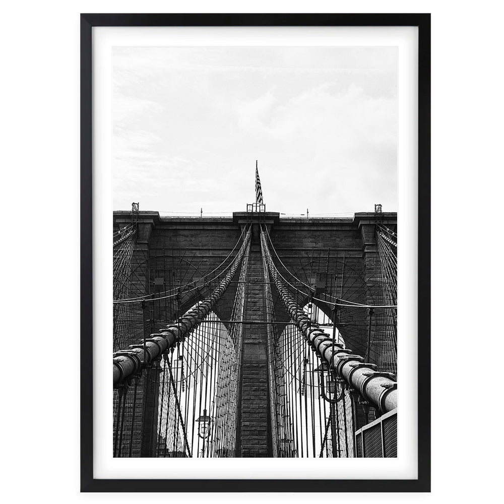 Brooklyn Bridge 2 Large 105cm x 81cm Framed A1 Art Print