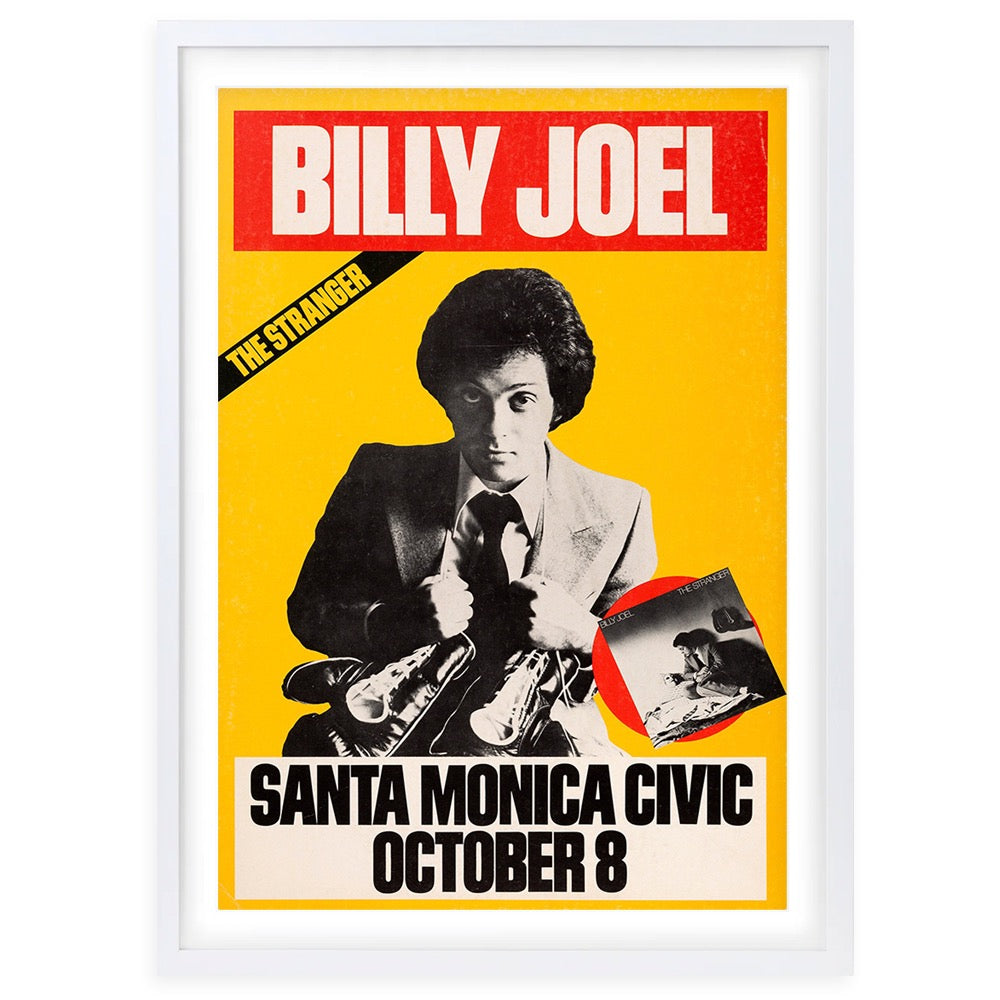 Billy Joel - Santa Monica Civic - 1977 Large 105cm x 81cm Framed A1 Art Print