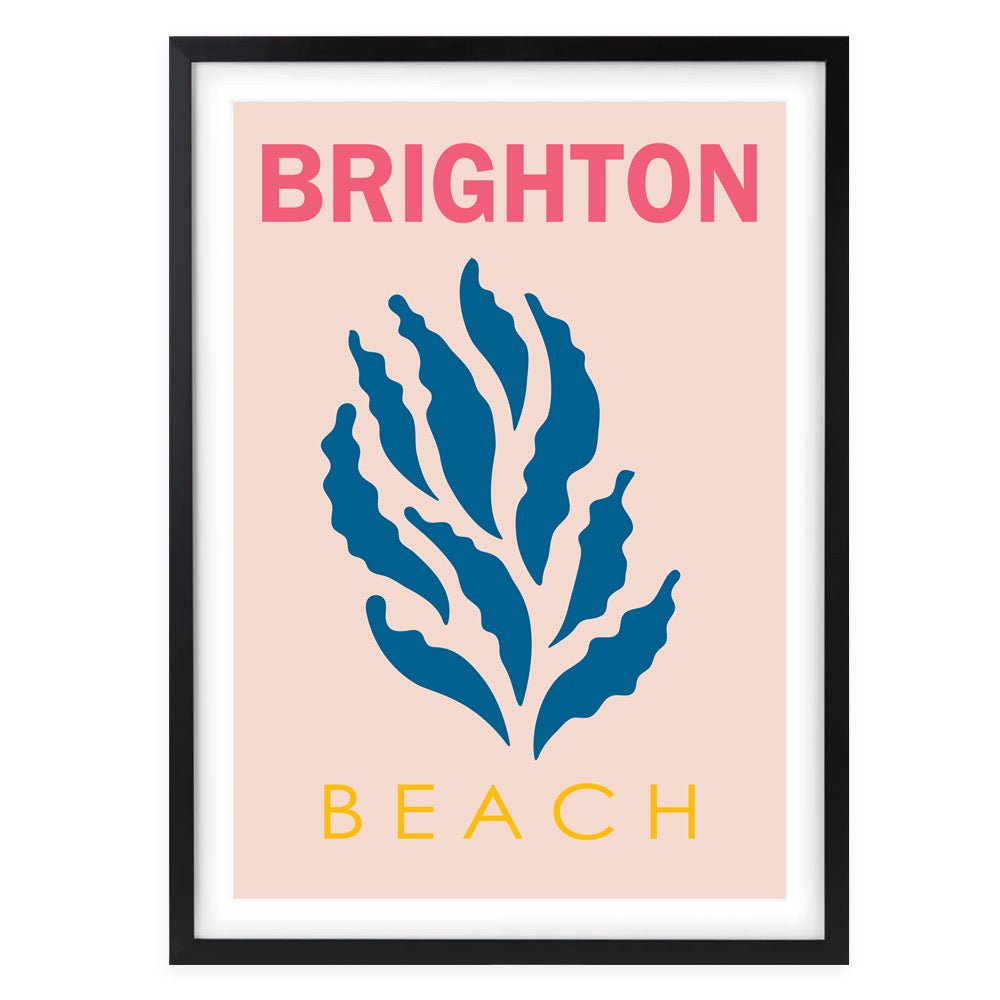 Brighton Beach Large 105cm x 81cm Framed A1 Art Print