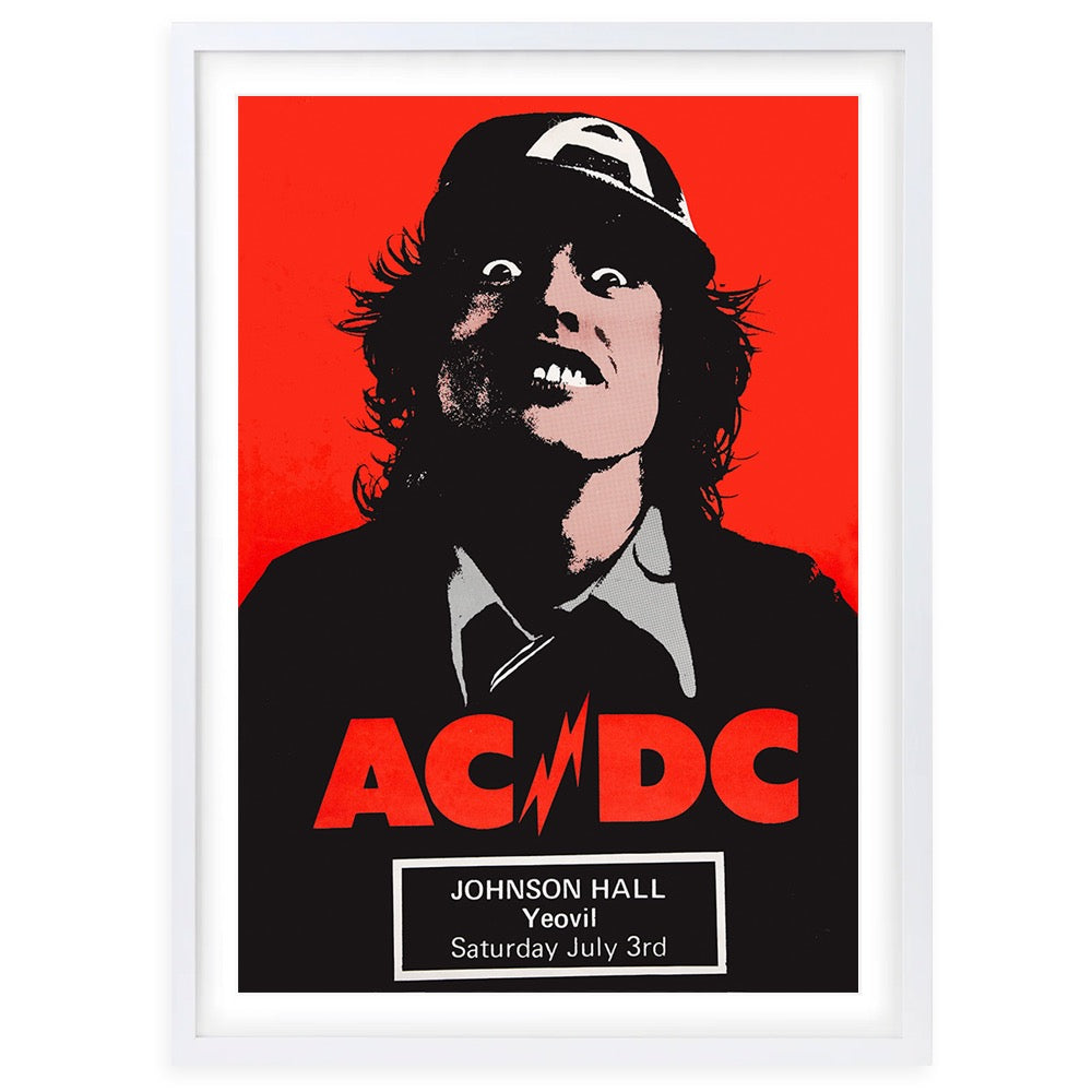 Ac Dc - First Album Tour 1976 Large 105cm x 81cm Framed A1 Art Print