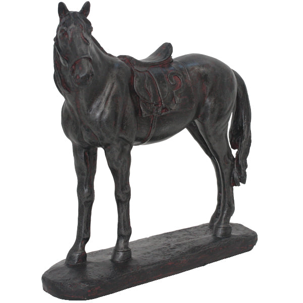 Horse With Saddle Statue