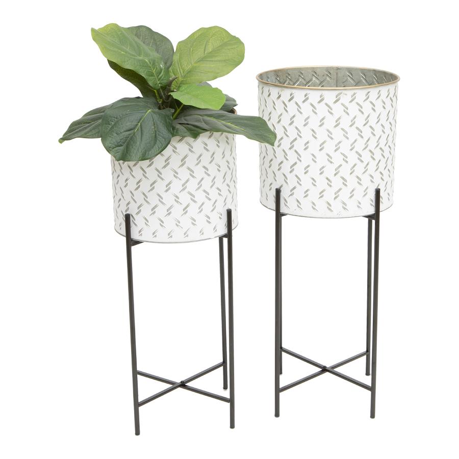 Nested Hamptons Fleck Planters Set of 2