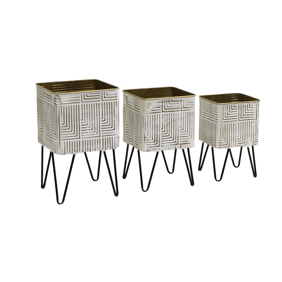 Nested Footed Linear Planters Set of 3