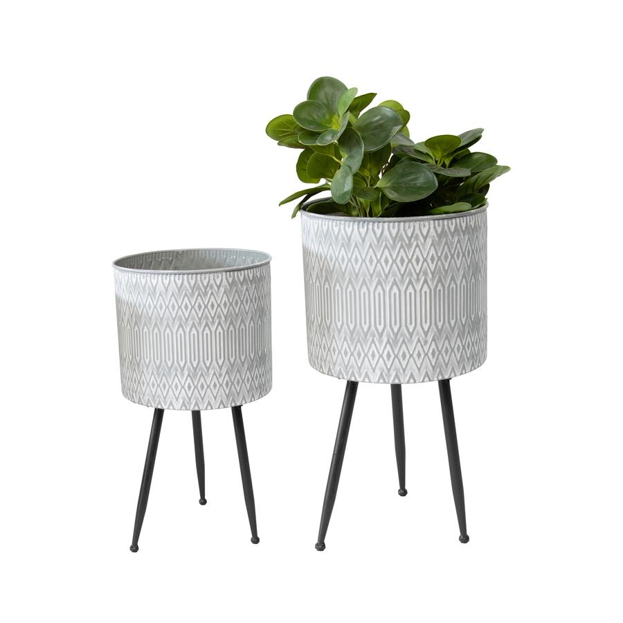 Nested Geo Tri-Leg Planters Set of 2