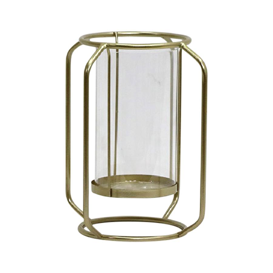 Floating Gold Pillar Candle Holder