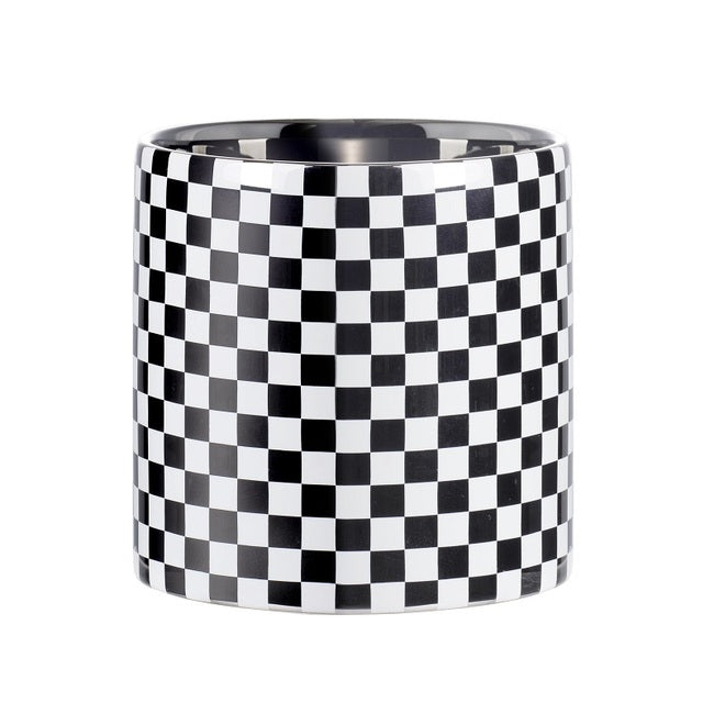 Chequered Ceramic Planter Pot