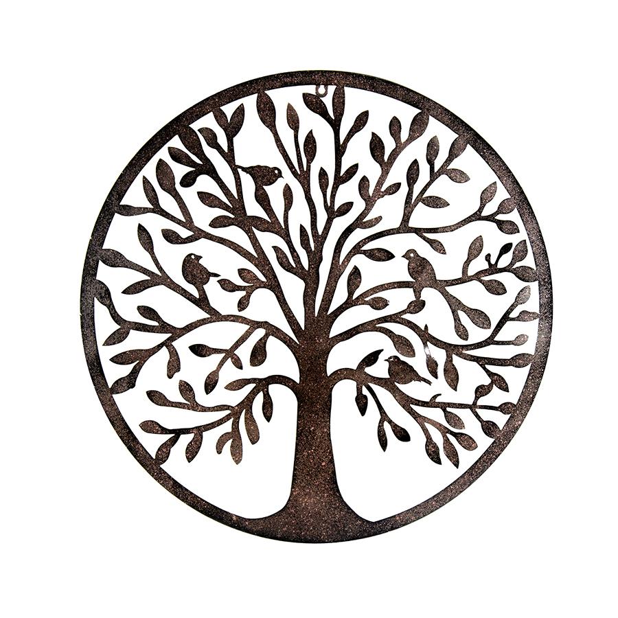 Laser cut Round Tree of Life Birds Wall Decor