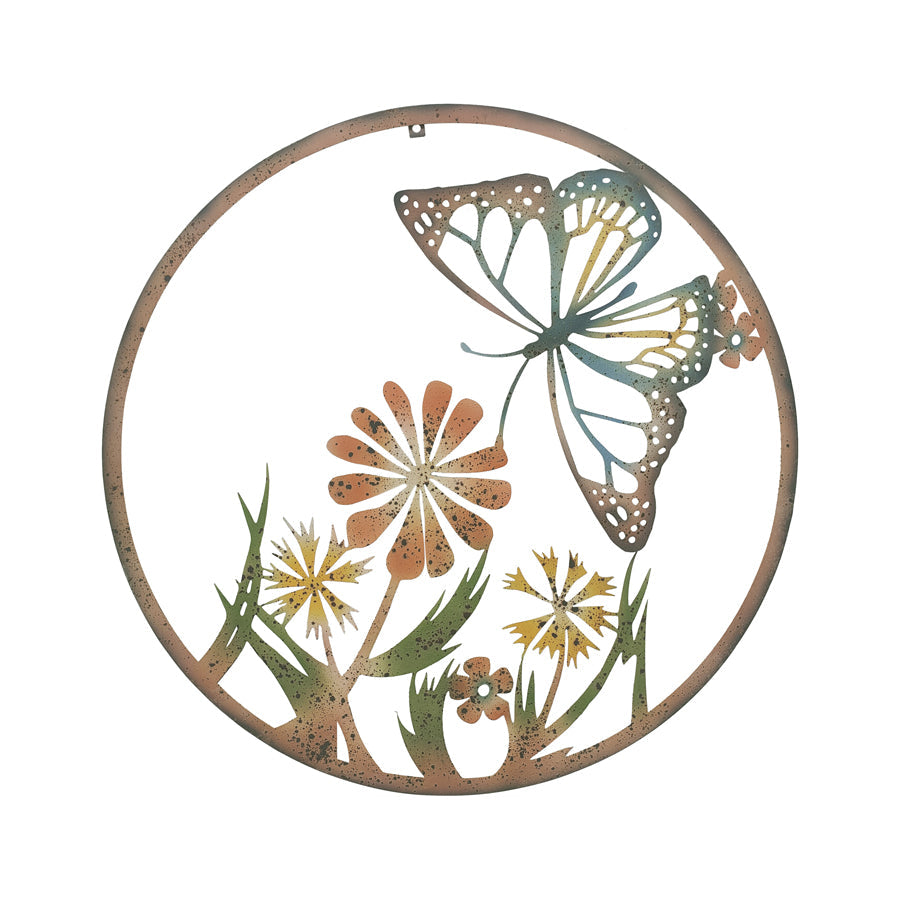 Colour-Rust Butterfly Laser Cut Wall Decor 70cms