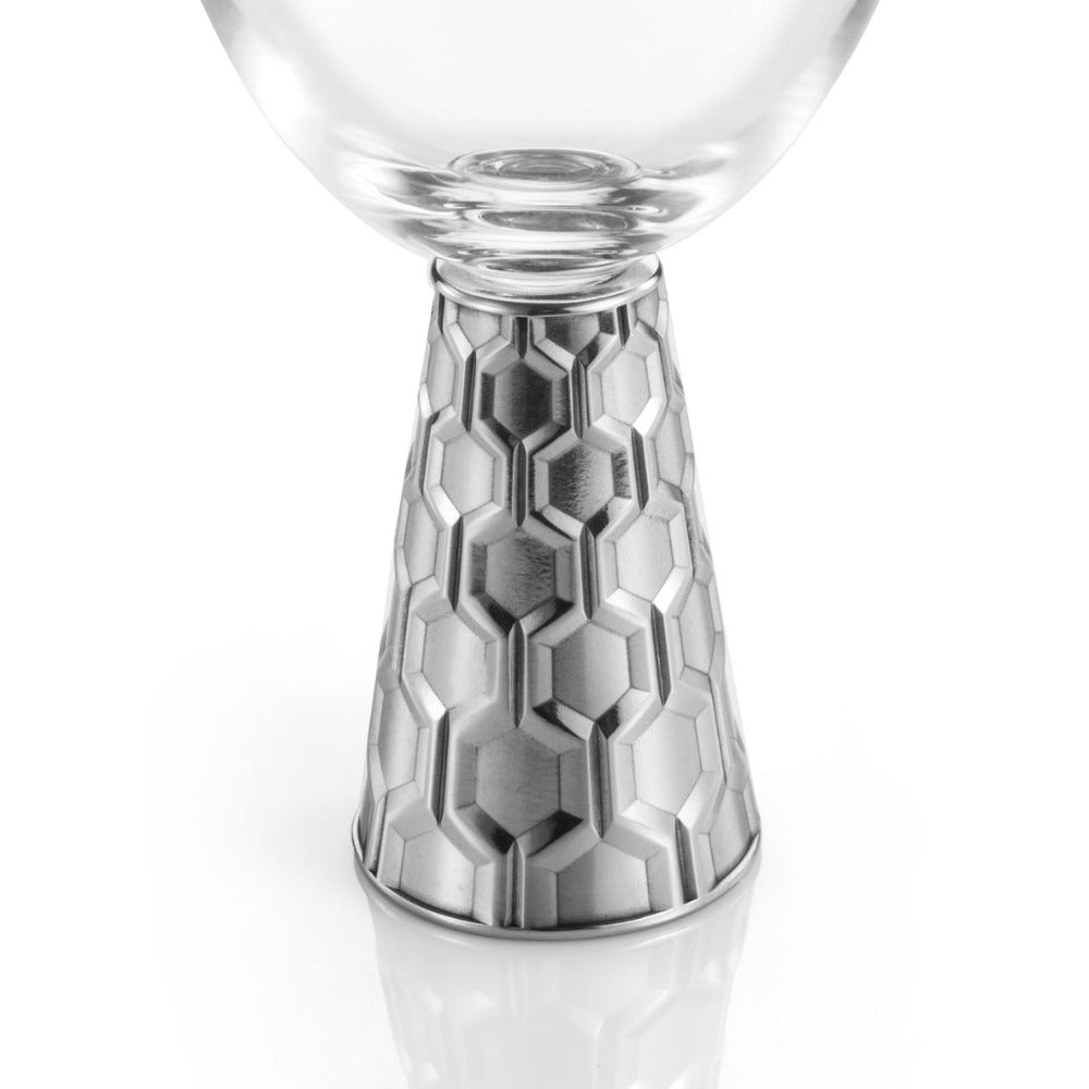 Royal Selangor Hexagon Beverage Pewter Glass Pair