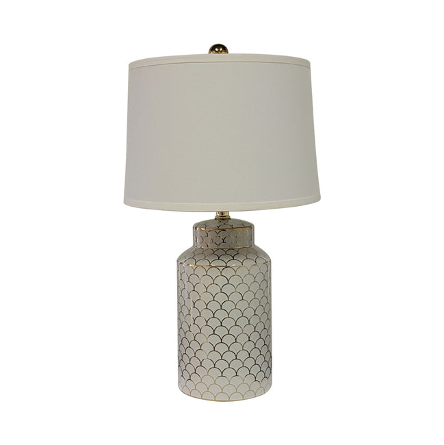 Geo Gold Pattern Ceramic Table Lamp