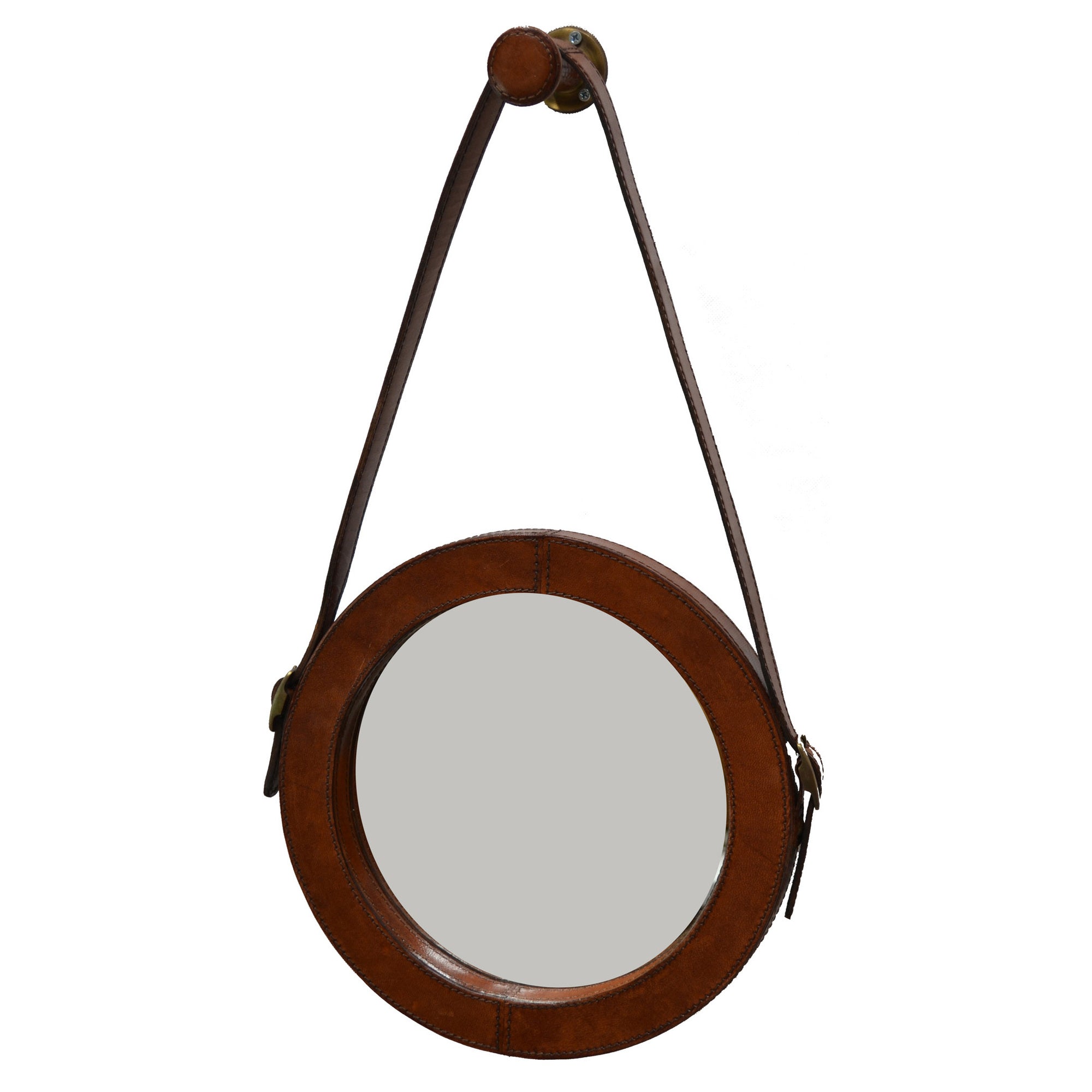 30cms Elegant Round Leather Frame Mirror (Available in 3 Colors)