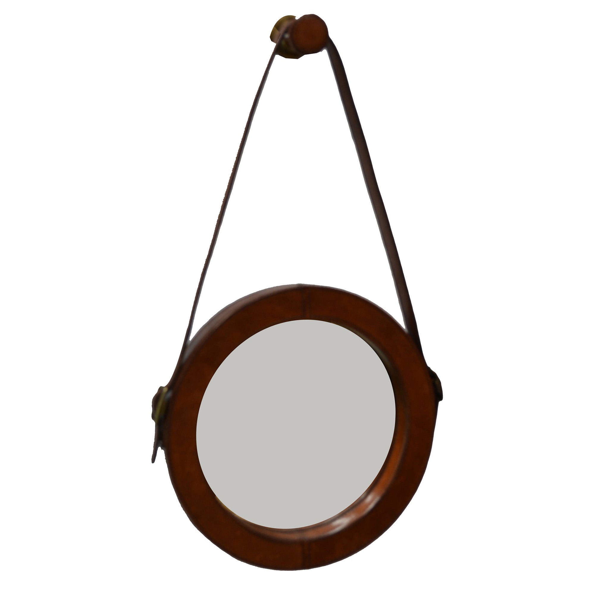 30cms Elegant Round Leather Frame Mirror (Available in 3 Colors)