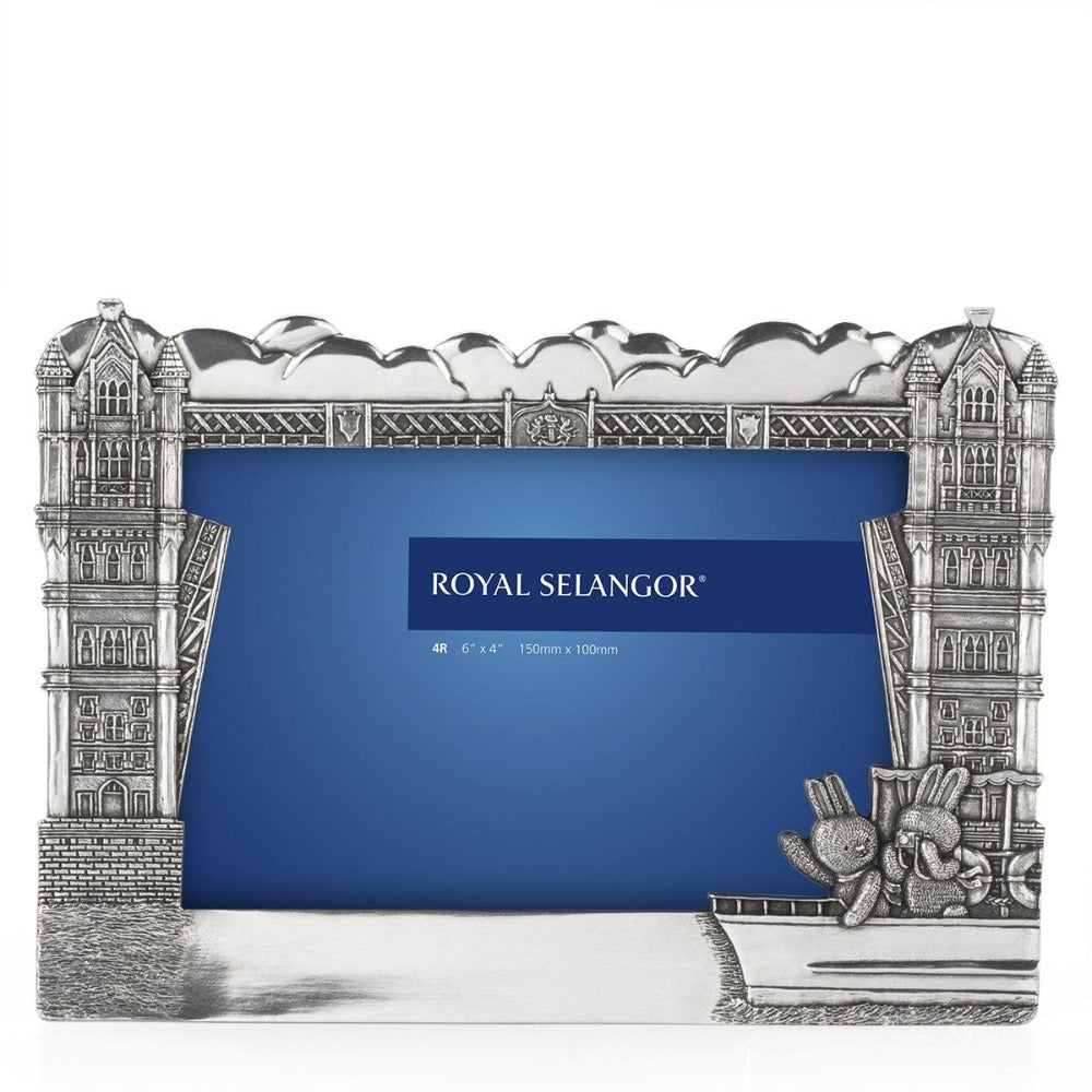 Royal Selangor Bunnies Tower Bridge Pewter Photo Frame