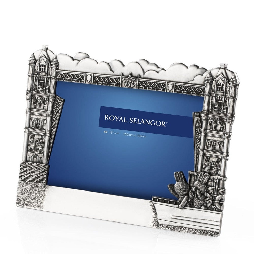 Royal Selangor Bunnies Tower Bridge Pewter Photo Frame