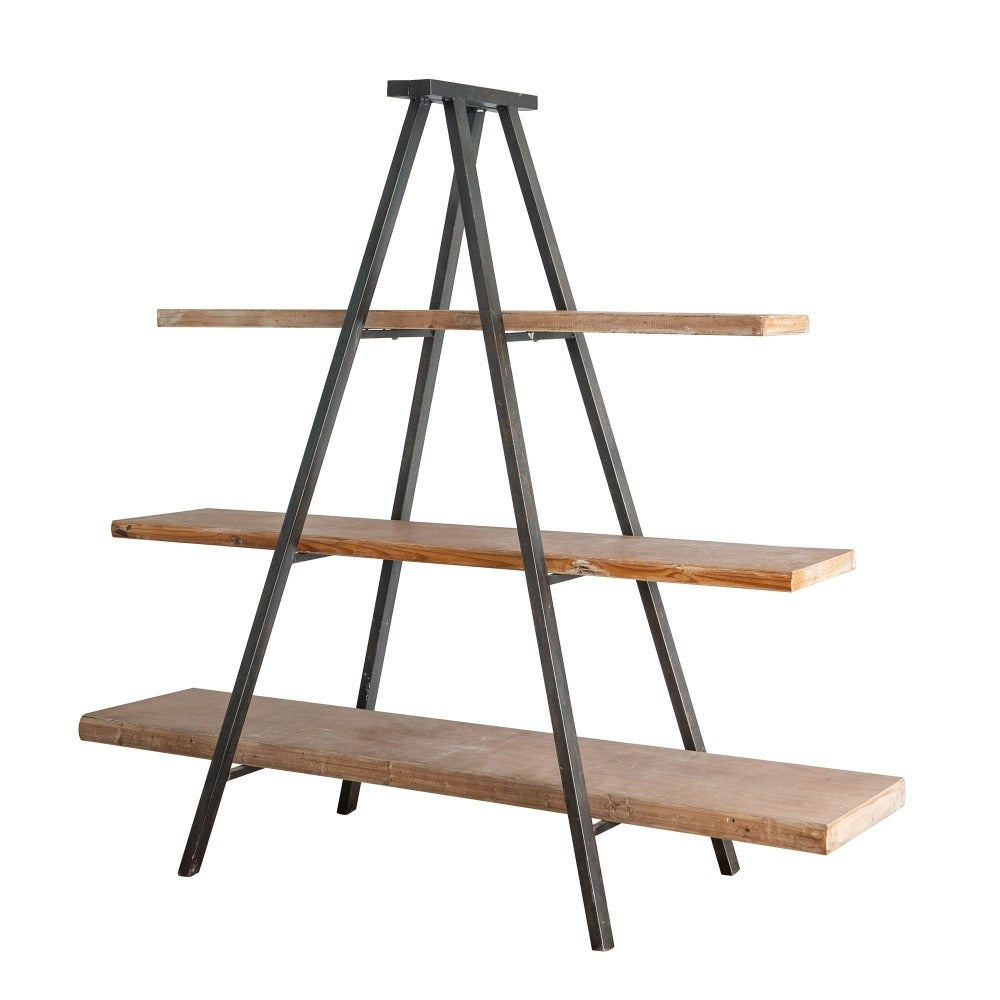 Industrial Three Tier Bookcase Shelf