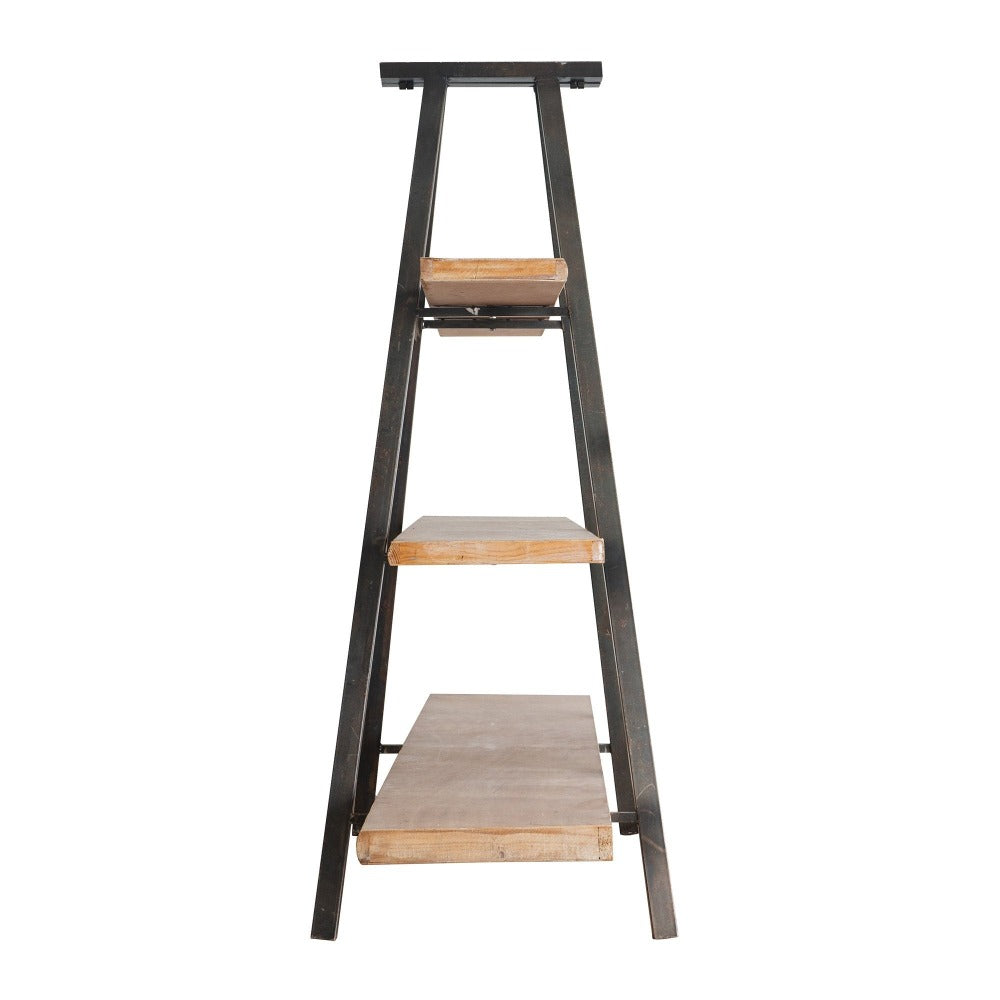 Industrial Three Tier Bookcase Shelf