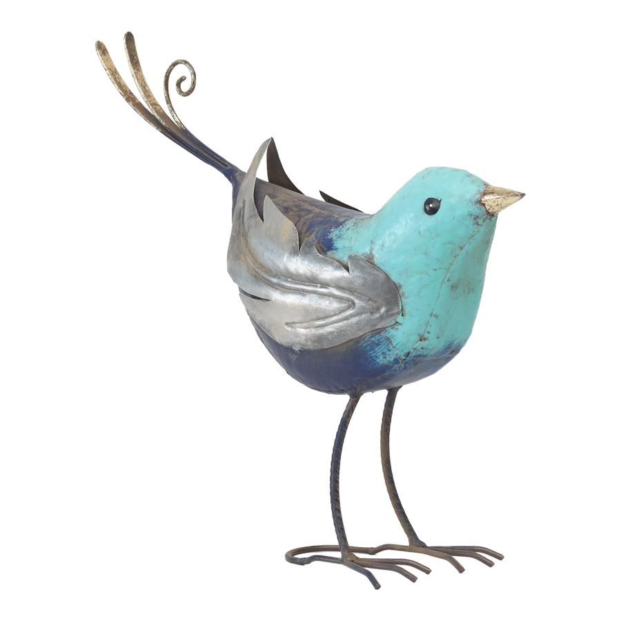 Galvanised Wings Bluebird Looking Ahead Accent