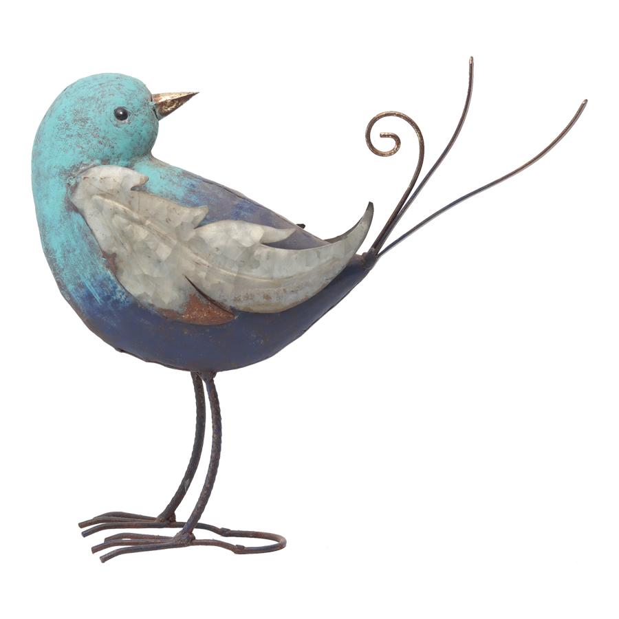 Galvanised Wings Bluebird Decor