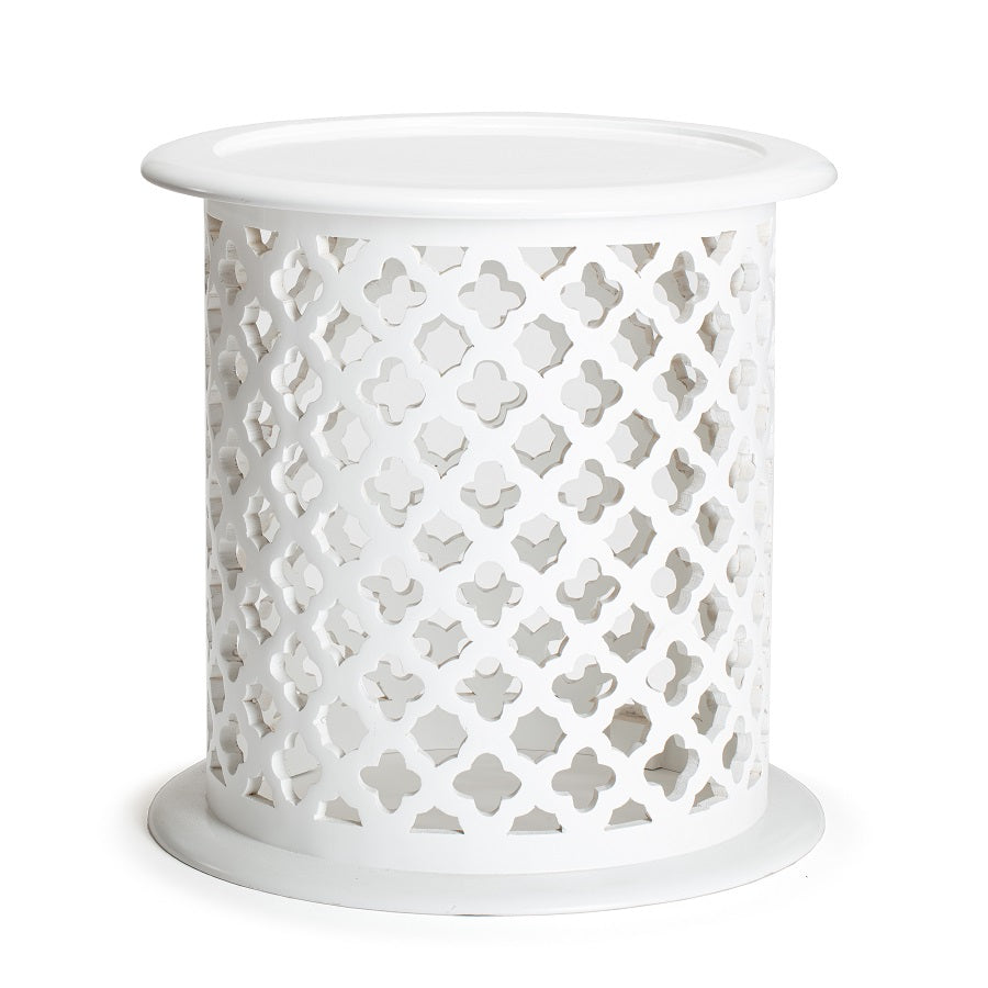 Hamptons Wooden Quatrefoil Side Table