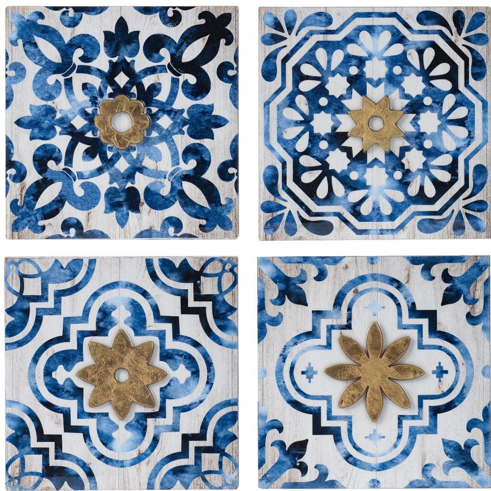 Set Of 4 Tiled Wall Art Set