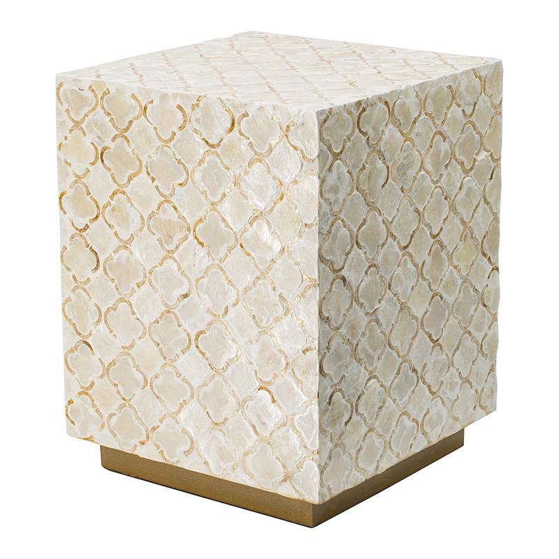 Harmen Square Shell Stool Side Table