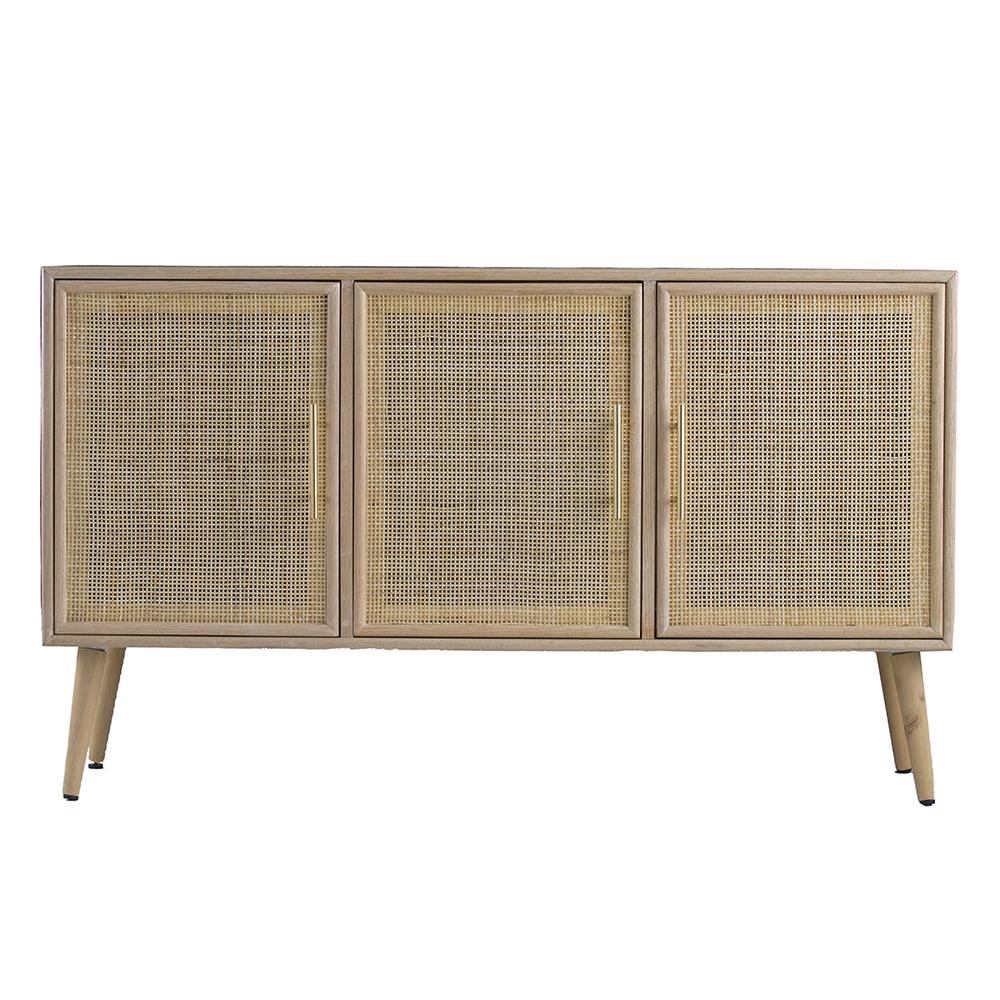 3 Doors Rattan Sideboard