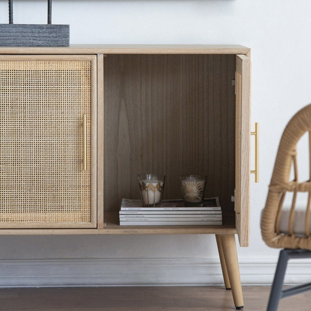 3 Doors Rattan Sideboard