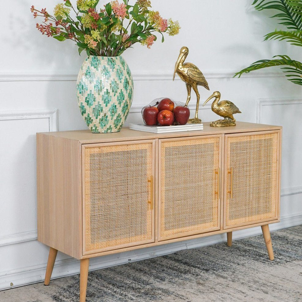 3 Doors Rattan Sideboard