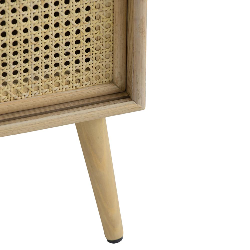 Sliding Rattan Compartment Cabinet