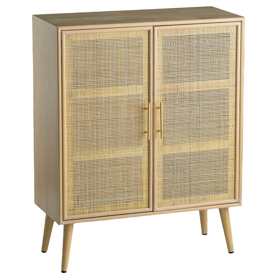 Two Door Rattan Cabinet