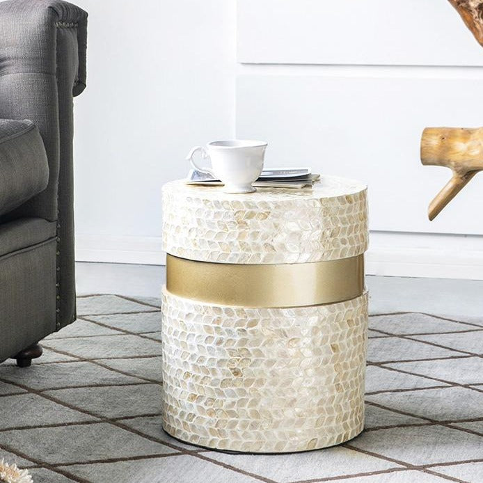 Conard Shell Stool Side Table