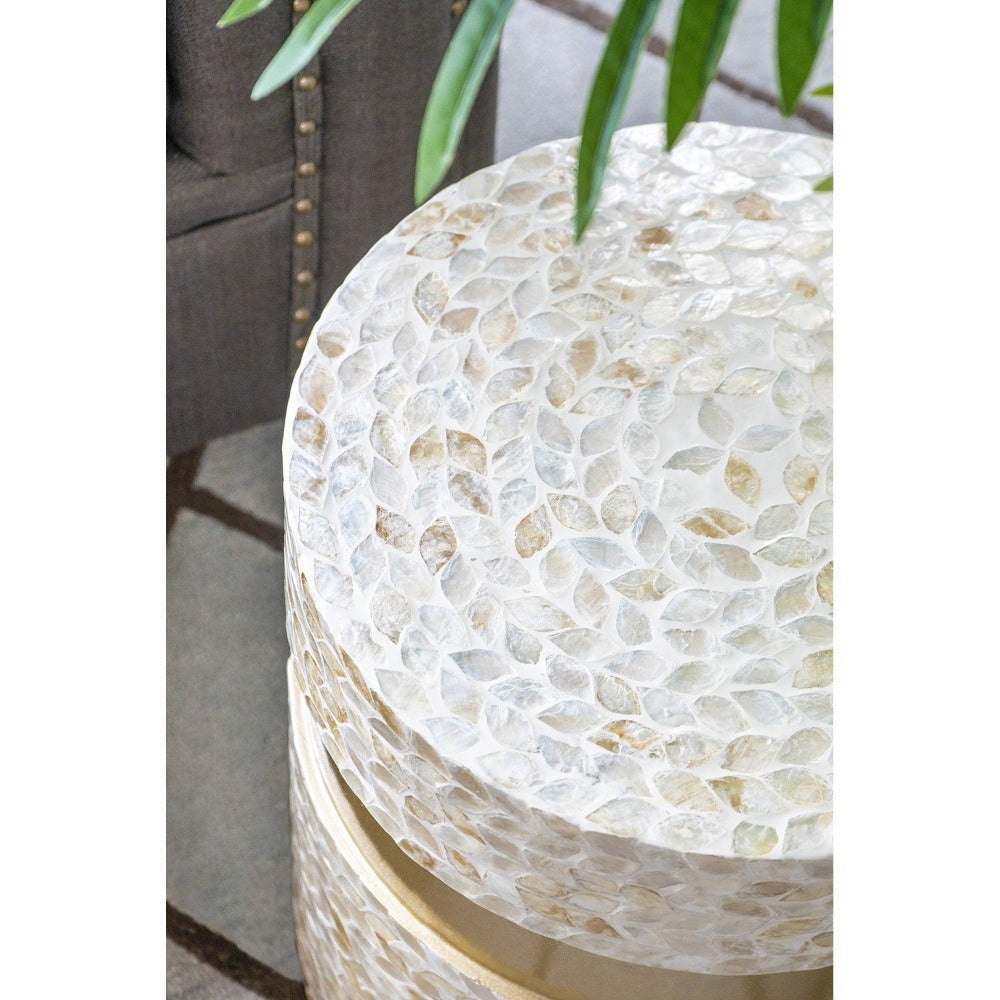 Conard Shell Stool Side Table