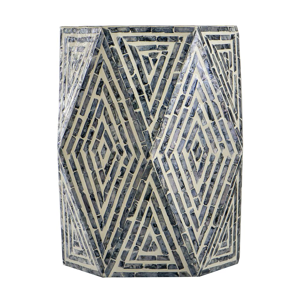 Polygon Shell Stool Side Table