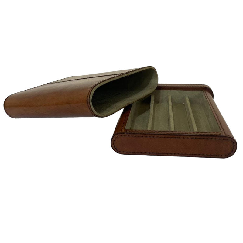 Elegant 4 Cigars Leather Carry Case (Available in 2 Colors)