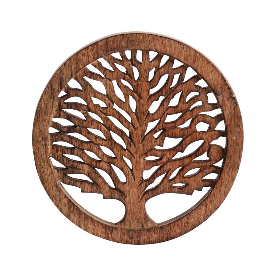 Handcrafted Wooden Tree-of-Life Trivet