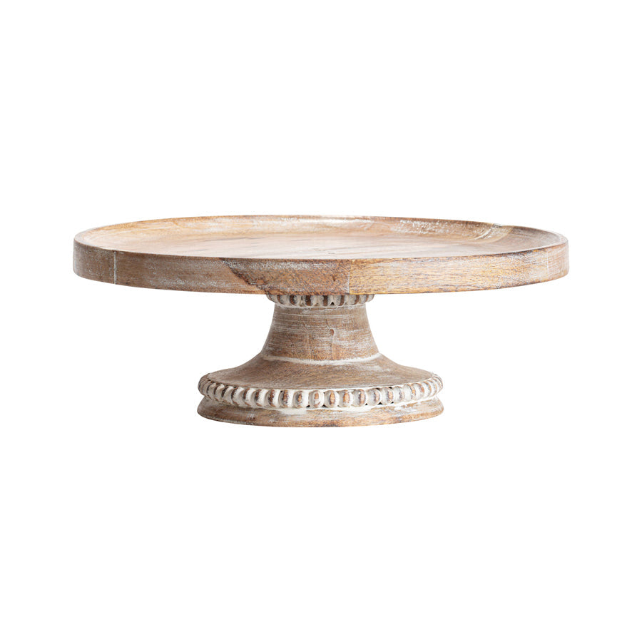 Handcrafted Wooden Beaded Cake Stand