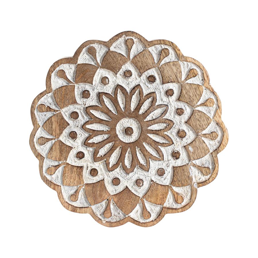 Handcrafted Wooden Mandala Trivet